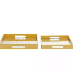 Online Sun Star 2-pc. Mirrored Tray Set Decorative Trays