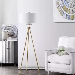 Kirklands Home Floor Lamps|Tripod Modern Floor Lamp Gold