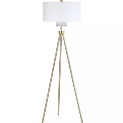 Kirklands Home Floor Lamps|Tripod Modern Floor Lamp Gold