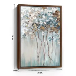 Kirklands Home Framed Art|Golden Blue Forest Framed Canvas Art Print
