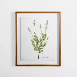 Kirklands Home Framed Art|Golden Leaves Herbs Lavender Framed Art Print