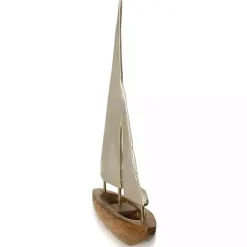 Outlet Golden Mango Wood Sailboat, 16 in. Statues & Figurines