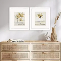 Kirklands Home Framed Art|Golden Palm Framed Art Prints, Set of 2