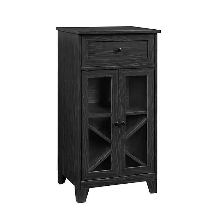 Kirklands Home Cabinets & Sideboards|Graphite Double Door Reeves Cabinet Black