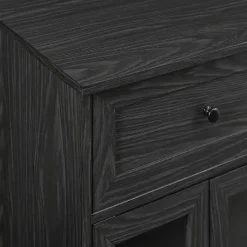 Kirklands Home Cabinets & Sideboards|Graphite Double Door Reeves Cabinet Black