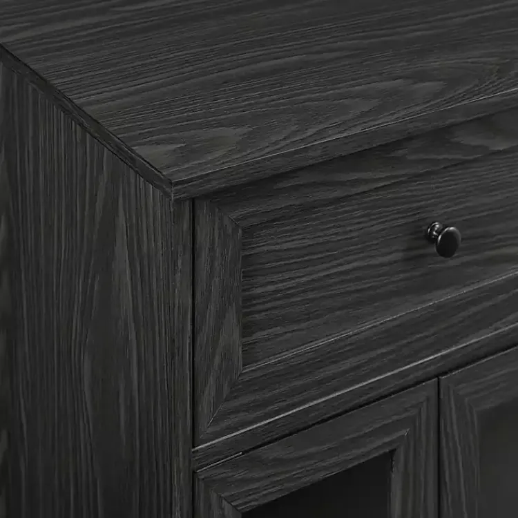 Kirklands Home Cabinets & Sideboards|Graphite Double Door Reeves Cabinet Black