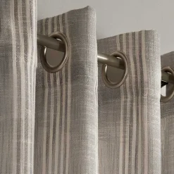 Kirklands Home Curtains & Drapes|Graphite Stripe Single Curtain Panel, 84 in.