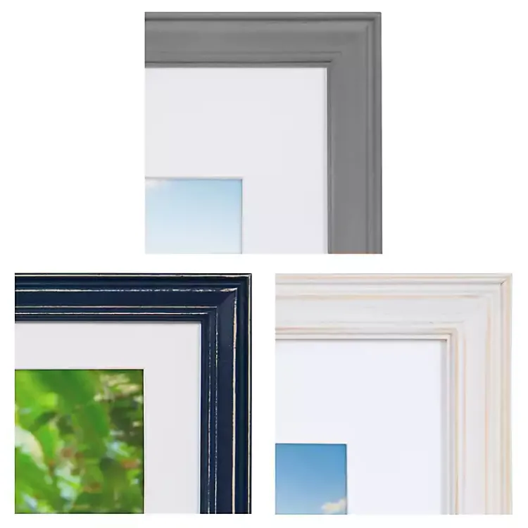 Kirklands Home Gallery Wall Frames|Gray & Navy 10-pc. Gallery Wall Frame & Shelf Set