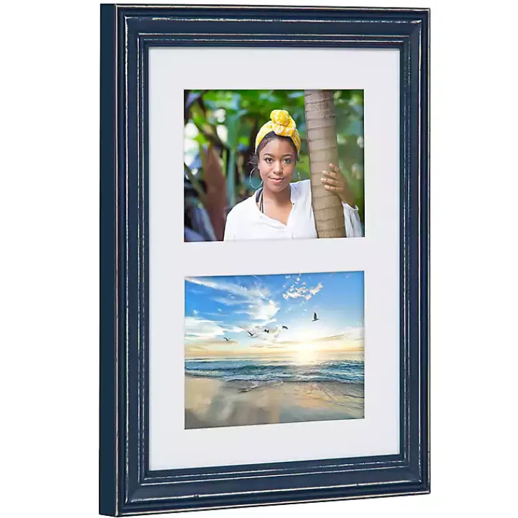 Kirklands Home Gallery Wall Frames|Gray & Navy 10-pc. Gallery Wall Frame & Shelf Set