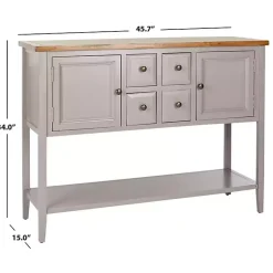 Kirklands Home Cabinets & Sideboards|& Oak 4-Drawer Charlotte Sideboard Gray
