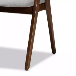 Kirklands Home Dining Chairs|& Walnut Danton Dining Chairs, Set of 2 Gray