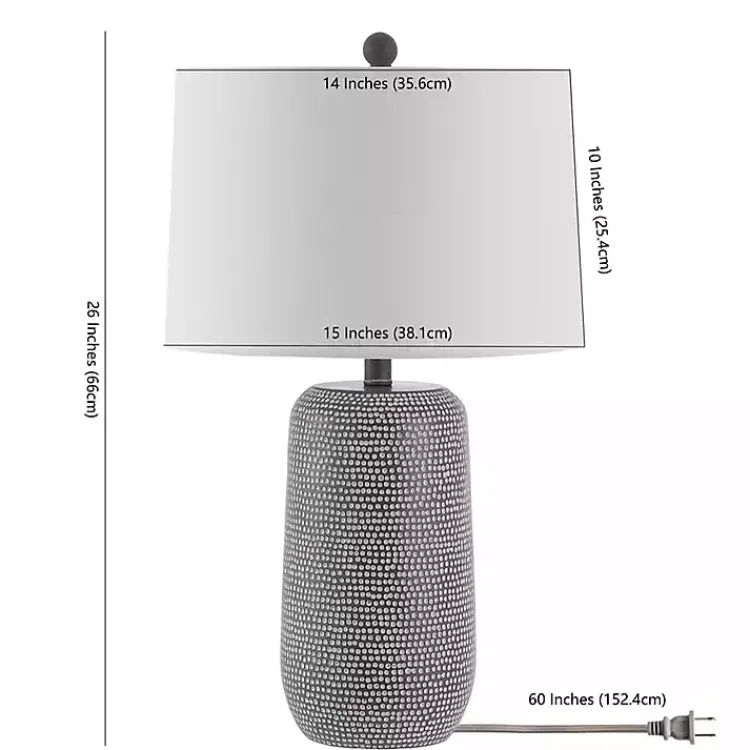 Kirklands Home Table Lamps|Gray & Dots Celvin Table Lamp White
