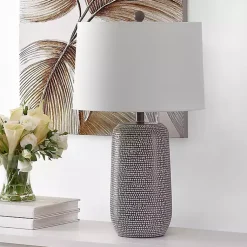 Kirklands Home Table Lamps|Gray & Dots Celvin Table Lamp White