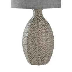 Kirklands Home Table Lamps|and Cream Textured Table Lamp Gray