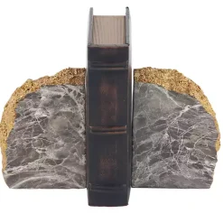 Best Gray and Marble Geode Bookends, Set of 2 Decorative Accents