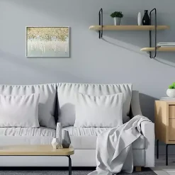 Kirklands Home Framed Art|Gray and Gold Tree Framed Art Print