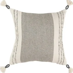Sale Gray and Ivory Color Block Pillow Pillows