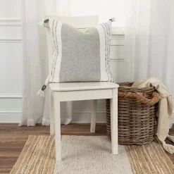 Sale Gray and Ivory Color Block Pillow Pillows