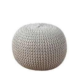 Clearance and Silver Foil Rope Twist Cotton Pouf Poufs & Floor Cushions