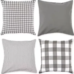 Best and White Check Pillow Covers, Set of 4 Pillows