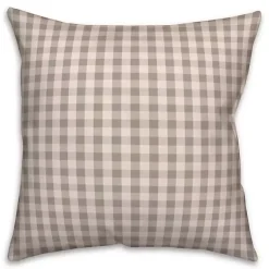 New Gray and White Plaid Pillow Pillows