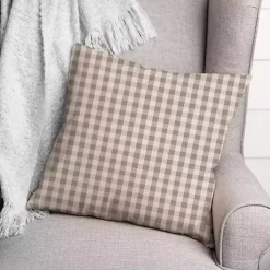 New Gray and White Plaid Pillow Pillows