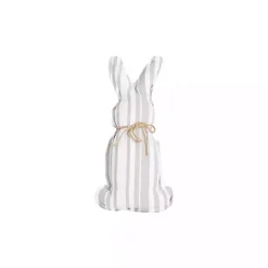 Outlet Gray and White Striped Bunny Pillow Easter Decorations