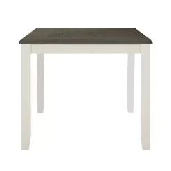 Kirklands Home Dining Tables|Gray and White Two-Toned Wood Dining Table