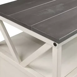 Kirklands Home Tv Stands & Media Consoles|Gray and Whitewashed Wood 3-Drawer Media Cabinet