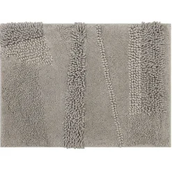 Kirklands Home Bathroom Rugs|Asymmetrical Cotton Bath Mat, 34 in. Gray