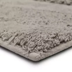 Kirklands Home Bathroom Rugs|Asymmetrical Cotton Bath Mat, 34 in. Gray