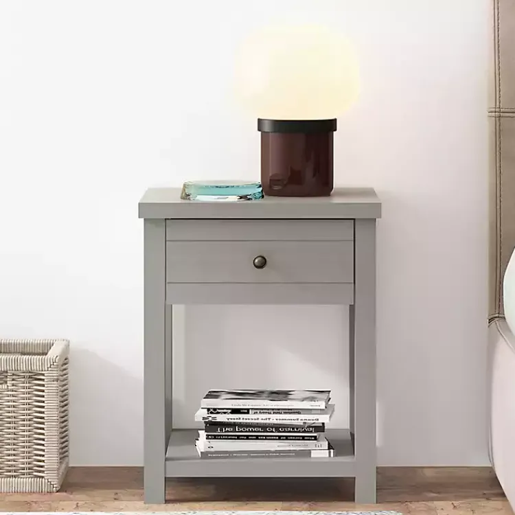 Kirklands Home Accent & End Tables|Bailie Wooden Side Table Gray