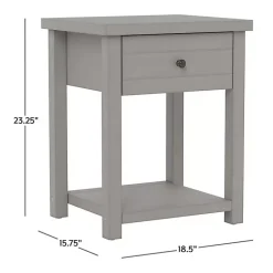 Kirklands Home Accent & End Tables|Bailie Wooden Side Table Gray