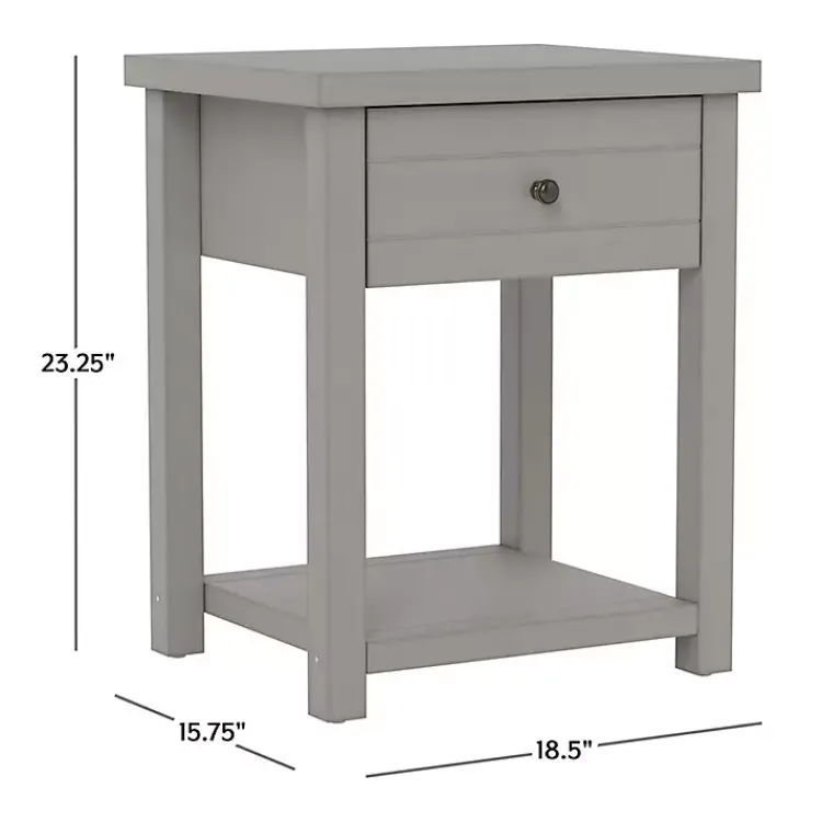 Kirklands Home Accent & End Tables|Bailie Wooden Side Table Gray