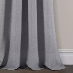 Kirklands Home Curtains & Drapes|Gray Button and Stripe Curtain Panel Set, 95 in.