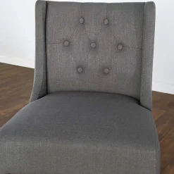 Kirklands Home Bar Stools & Counter Height Stools|Button Tufted Kia Barstool Gray