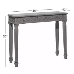 Kirklands Home Console Tables|Carved Wood Console Table Gray