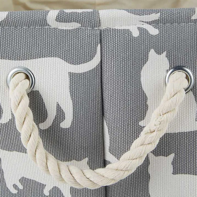 Clearance Cats Meow Rectangular Storage Bin, 14 in. Baskets & Boxes