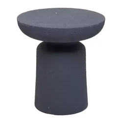 Kirklands Home Outdoor Accent Furniture|Ceramic Round Top Garden Stool Gray