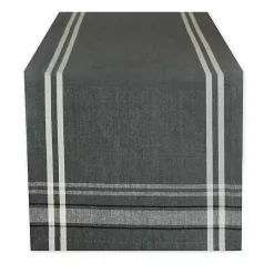Kirklands Home Table Linens|Chambray French Stripe Table Runner, 108 in. Gray