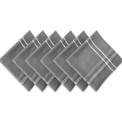 Kirklands Home Table Linens|Chambray French Stripe Napkins, Set of 6 Gray