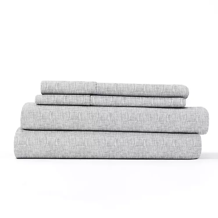 Kirklands Home Bed Sheets|Chambray 4-pc. California King Sheet Set Gray