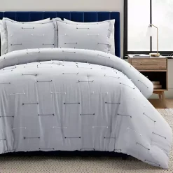 Kirklands Home Comforters|Clip Jacquard 3-pc. Full/Queen Comforter Set Gray