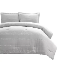 Kirklands Home Comforters|Clipped Stripe 3-pc. Full/Queen Comforter Set Gray