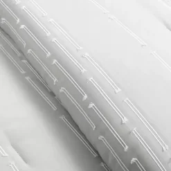 Kirklands Home Comforters|Clipped Stripe 3-pc. Full/Queen Comforter Set Gray