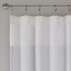 Kirklands Home Curtains & Drapes|Gray Color Block Striped Curtain Panel, 84 in.