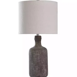 Kirklands Home Table Lamps|Gray Concrete Jug Table Lamp Ivory