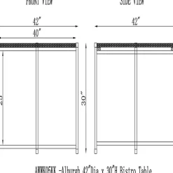 Kirklands Home Outdoor Tables|Gray Concrete Top Outdoor Bistro Table