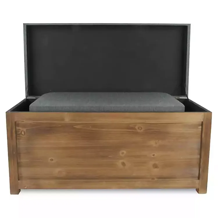 Kirklands Home Benches & Ottomans|Cushioned Storage Benches, Set of 2 Gray