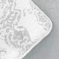 Kirklands Home Quilts|Gray Damask Reversible 3-pc. King Quilt Set